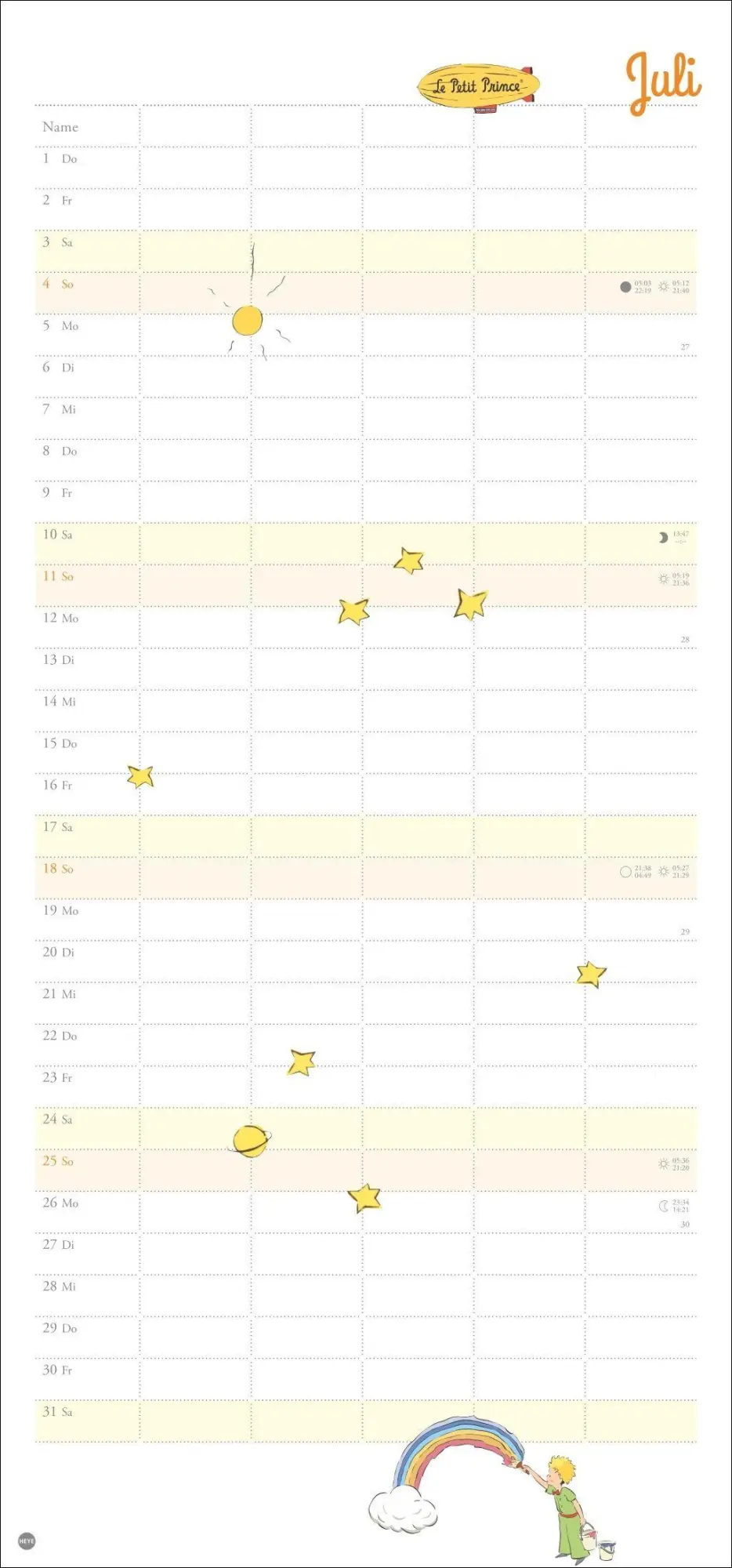 Bild: 9783756416011 | Der Kleine Prinz Familienplaner 2027 | Heye | Kalender | Spiralbindung