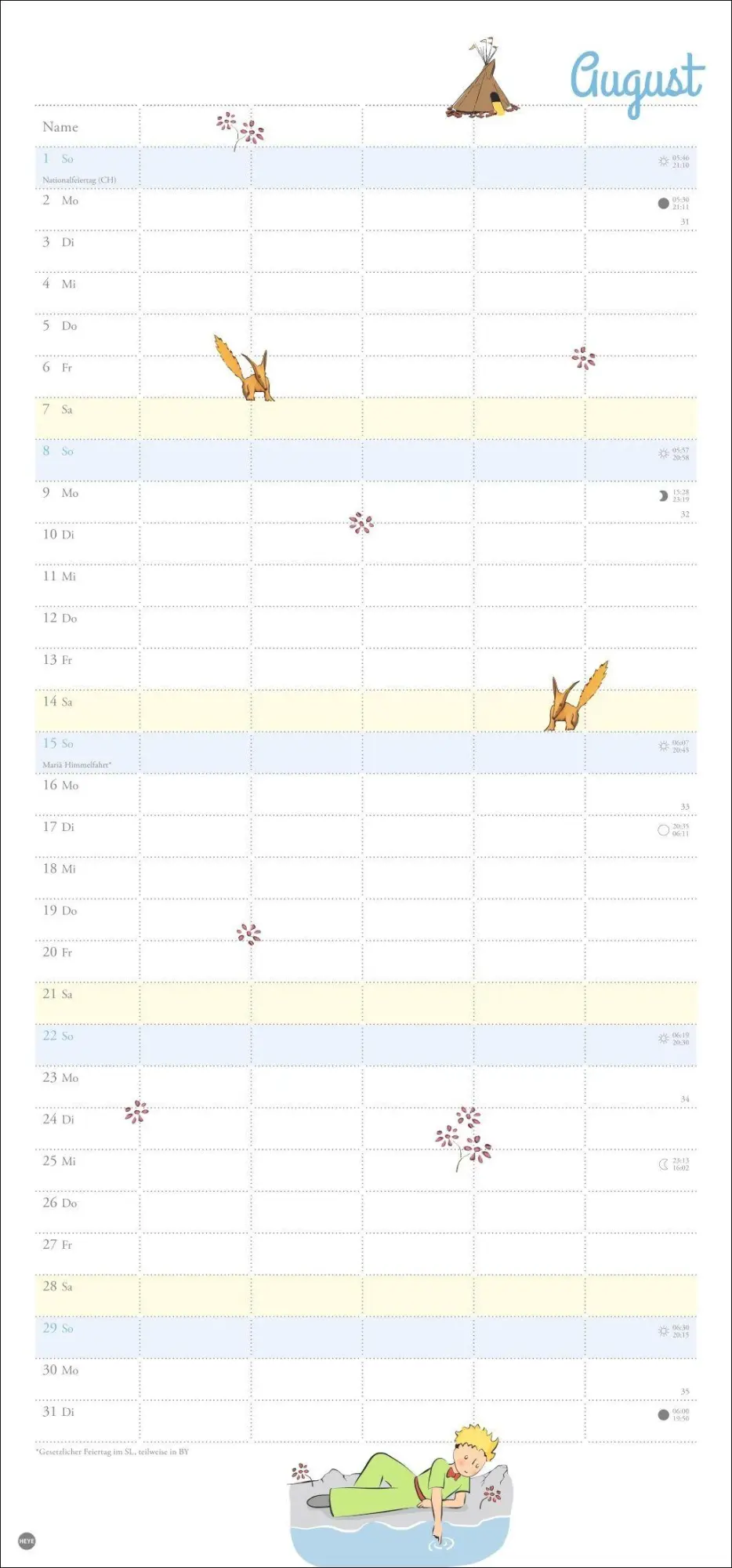 Bild: 9783756416011 | Der Kleine Prinz Familienplaner 2027 | Heye | Kalender | Spiralbindung