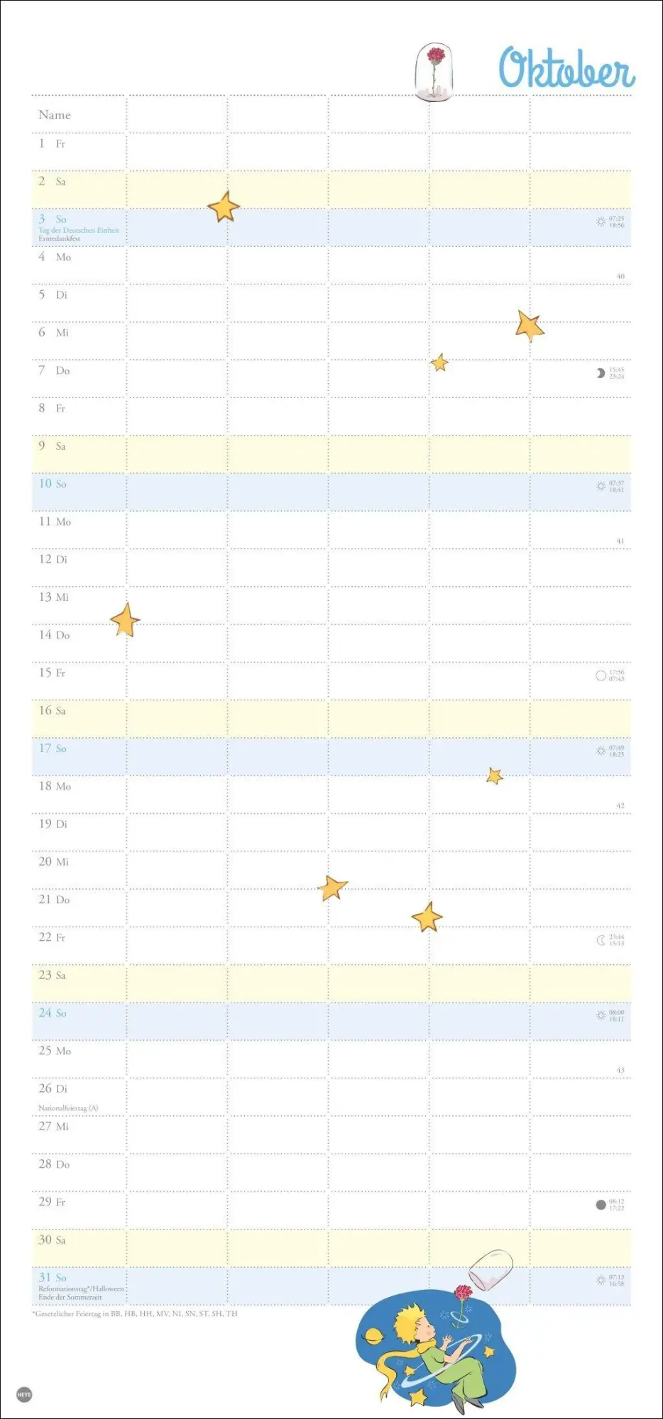 Bild: 9783756416011 | Der Kleine Prinz Familienplaner 2027 | Heye | Kalender | Spiralbindung
