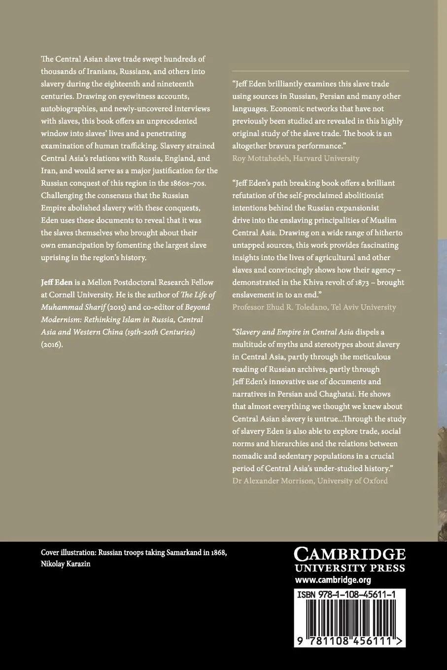 Rückseite: 9781108456111 | Slavery and Empire in Central Asia | Jeff Eden | Taschenbuch | 2020