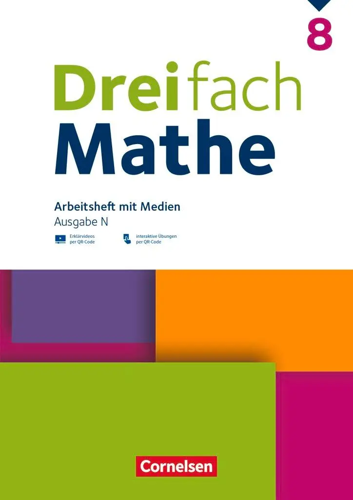 Cover: 9783060026111 | Dreifach Mathe 8. Schuljahr - Ausgabe N - Arbeitsheft mit Medien...