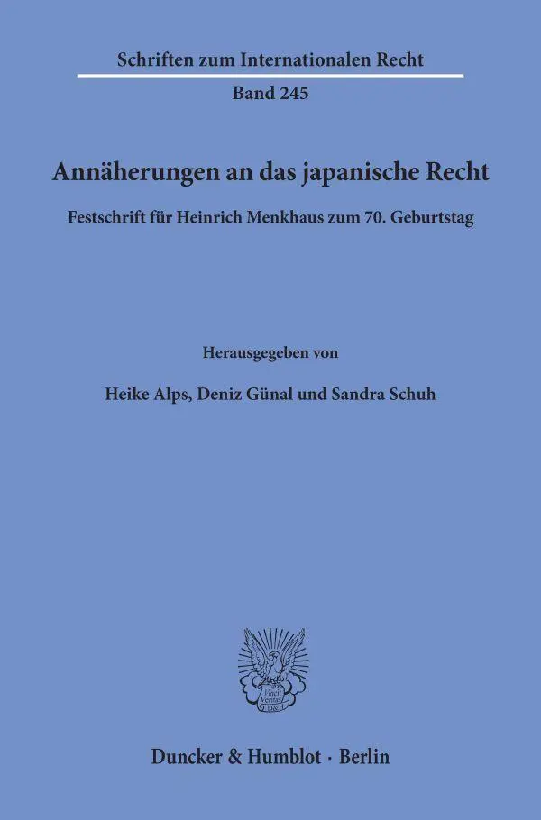 Annäherungen an das japanische Recht