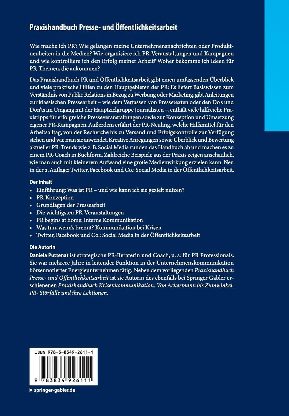 Rückseite: 9783834926111 | Praxishandbuch Presse- und Öffentlichkeitsarbeit | Der kleine PR-Coach