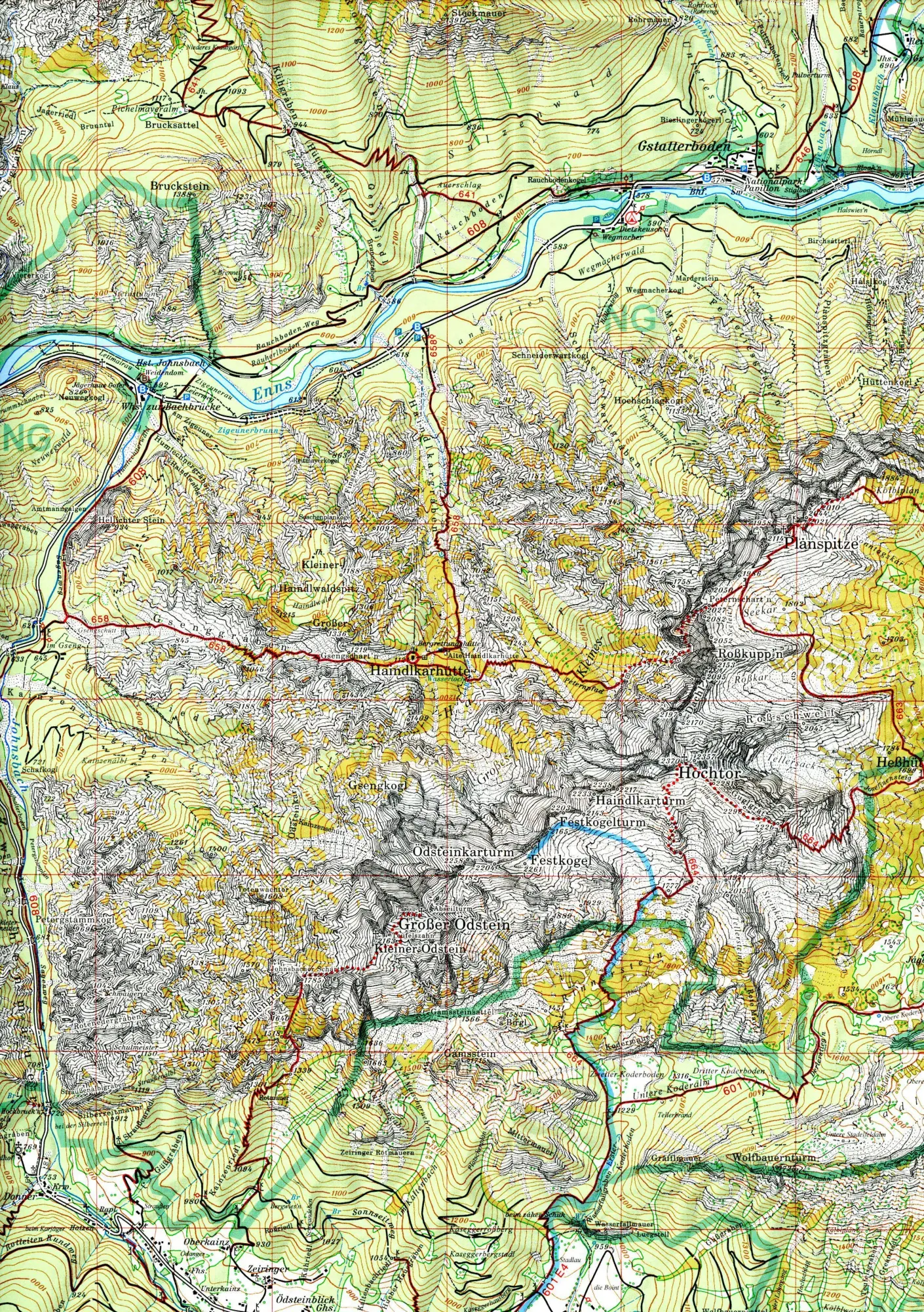 Bild: 9783948256111 | Ennstaler Alpen, Gesäuse 1:25.000 | Wege und Skitouren | Alpenverein