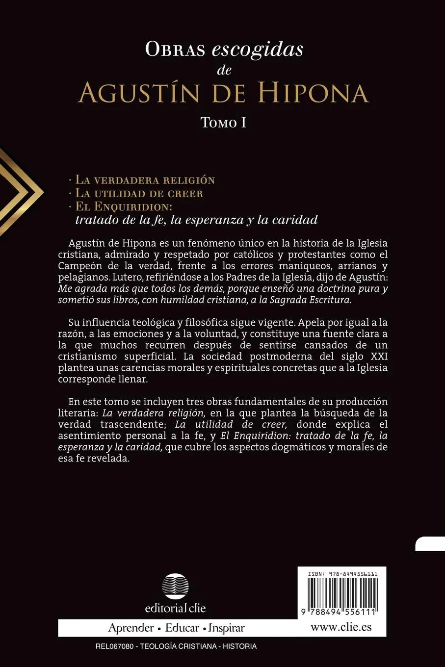 Rückseite: 9788494556111 | Obras escogidas de Augustín de Hipona, Tomo 1 | Alfonso Ropero | Buch