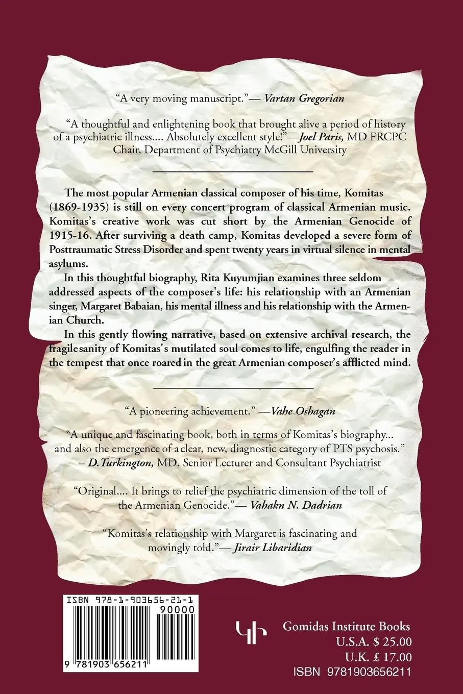 Rückseite: 9781903656211 | Archeology of Madness | Rita Kuyumjian | Taschenbuch | Englisch | 2010