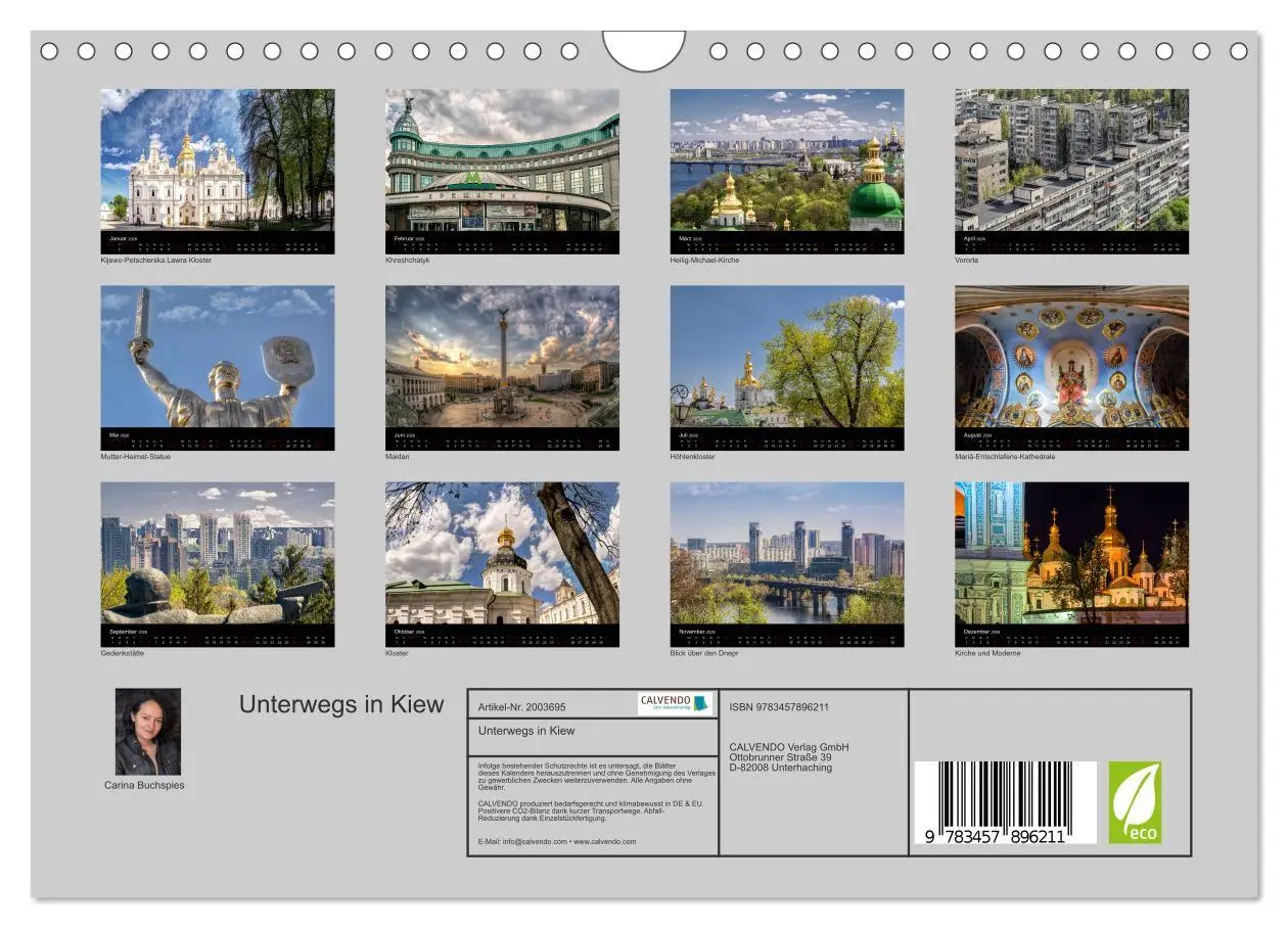 Bild: 9783457896211 | Unterwegs in Kiew (Wandkalender 2026 DIN A4 quer), CALVENDO...