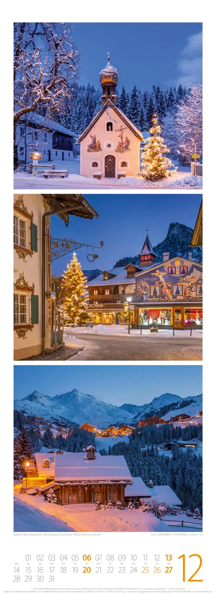 Bild: 9783838426211 | Bergzeit Triplet-Kalender 2026 | Ackermann Kunstverlag GmbH | Kalender