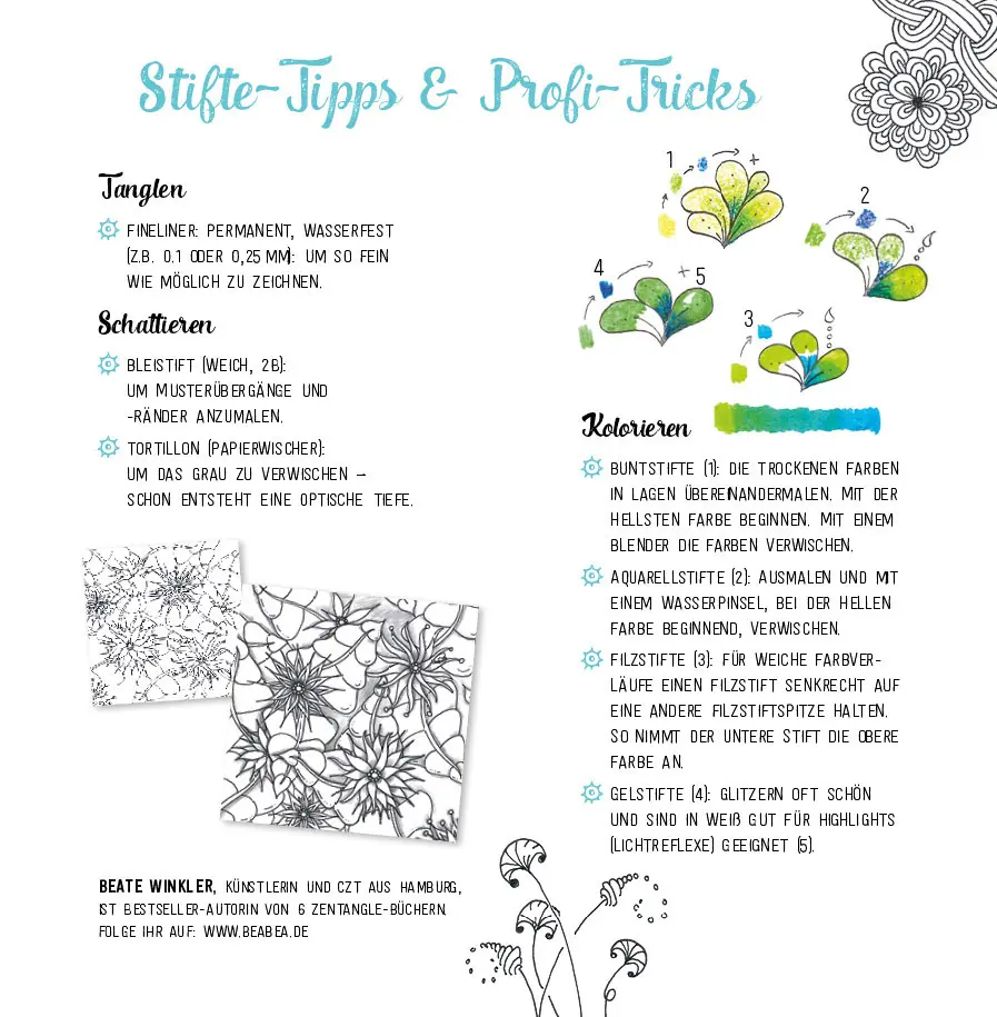 Bild: 9783863556211 | Das kleine Zentangle-Ausmalbuch | Beate Winkler | Taschenbuch | 80 S.