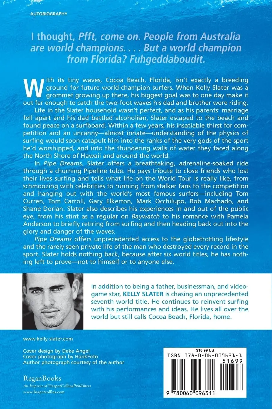 Rückseite: 9780060096311 | Pipe Dreams | A Surfer's Journey | Kelly Slater (u. a.) | Taschenbuch