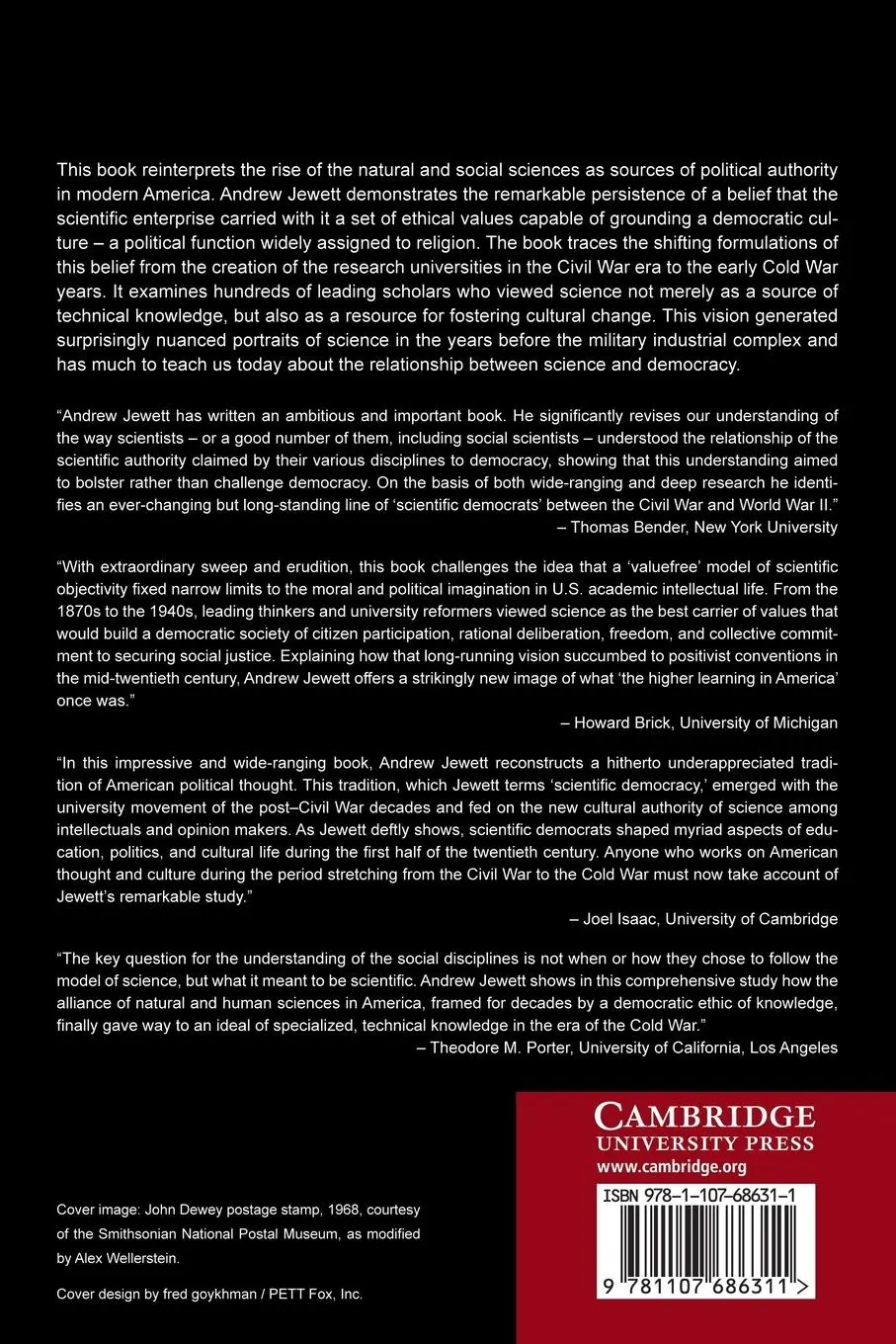 Rückseite: 9781107686311 | Science, Democracy, and the American University | Andrew Jewett | Buch