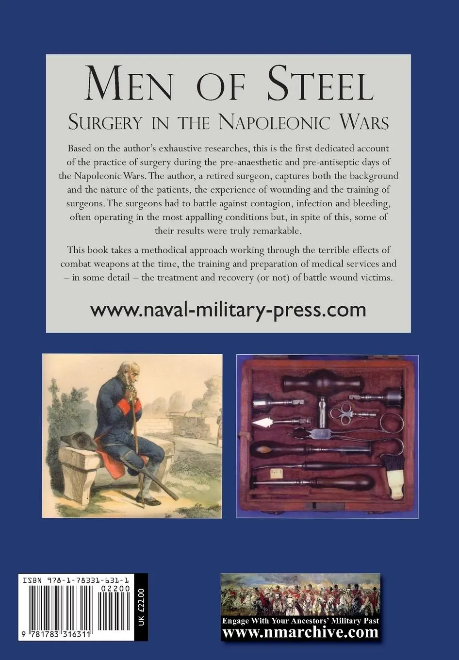 Rückseite: 9781783316311 | Men of Steel | Surgery in the Napoleonic Wars | Michael Crumplin