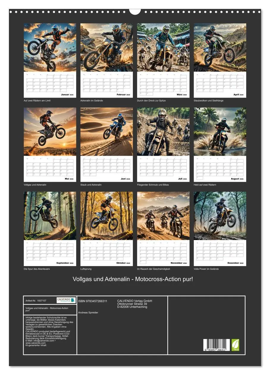 Bild: 9783457266311 | Vollgas und Adrenalin - Motocross-Action pur! (Wandkalender 2026...