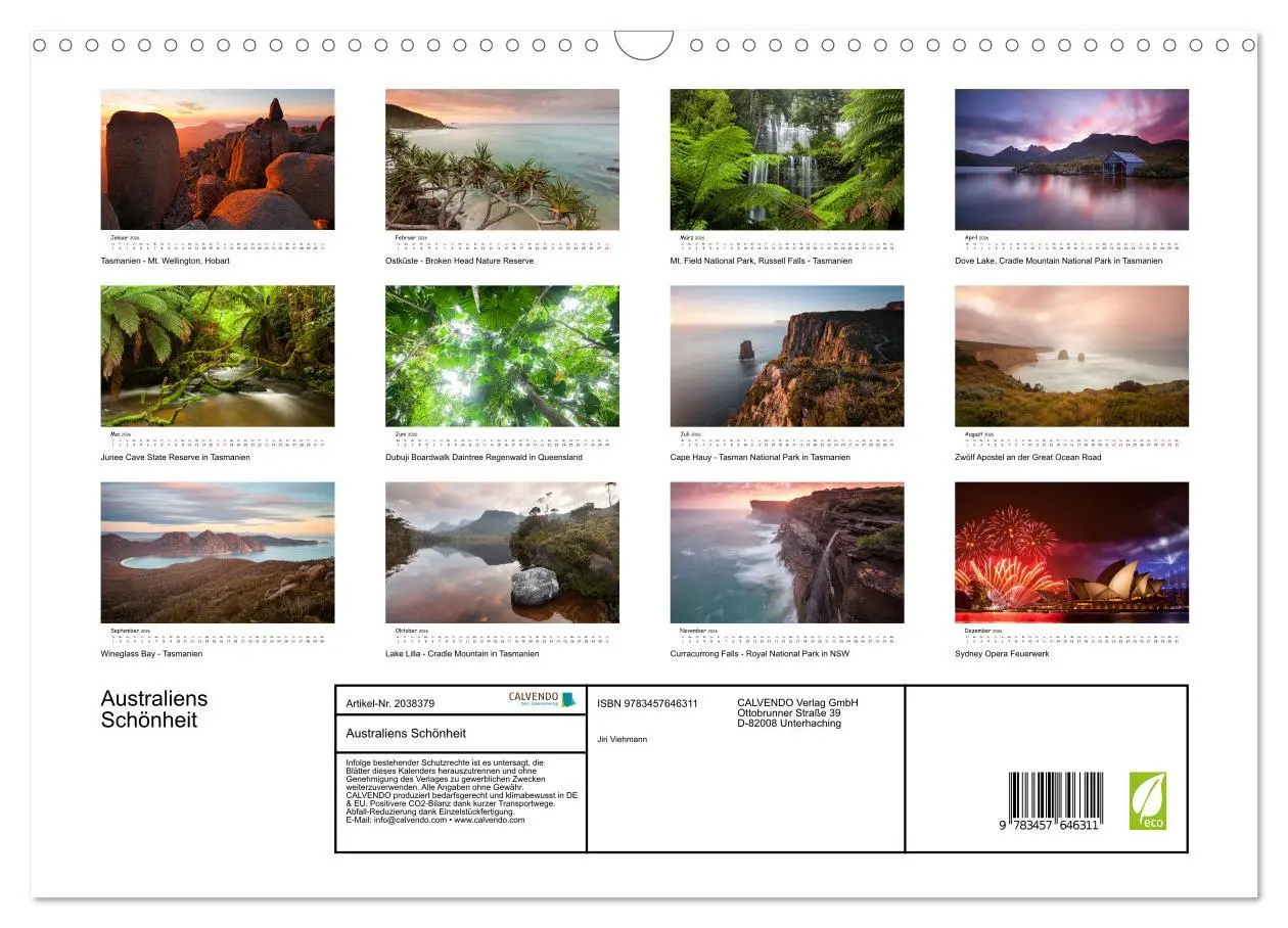 Bild: 9783457646311 | Australiens Schönheit (Wandkalender 2026 DIN A3 quer), CALVENDO...