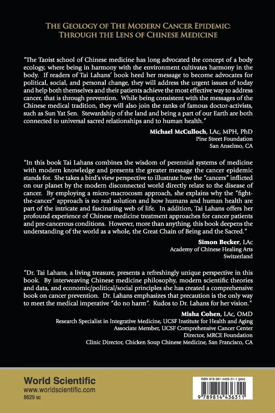 Rückseite: 9789814436311 | GEOLOGY OF THE MODERN CANCER EPIDEMIC, THE | Lahans Tai | Taschenbuch