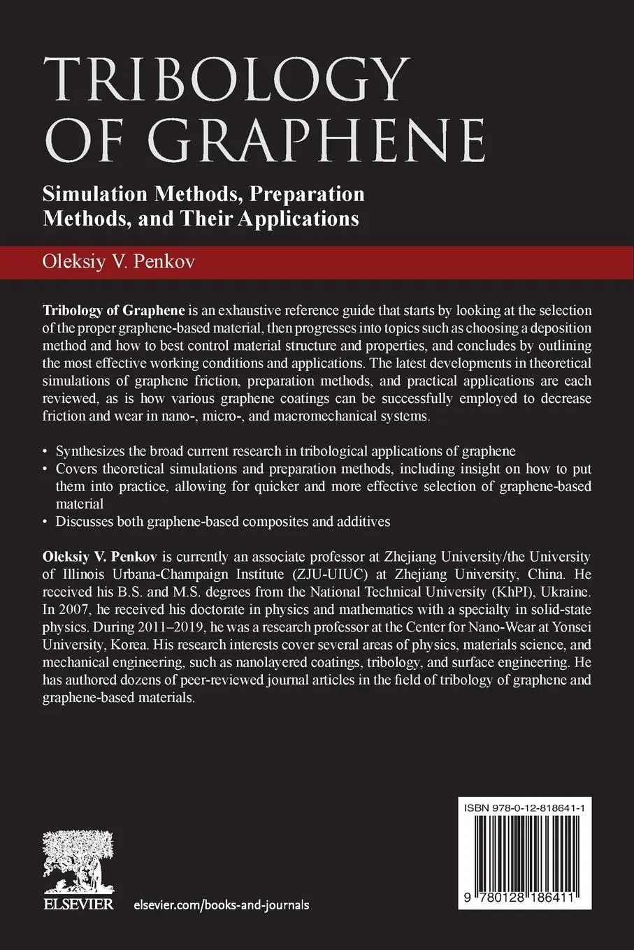 Rückseite: 9780128186411 | Tribology of Graphene | Oleksiy V. Penkov | Taschenbuch | Englisch