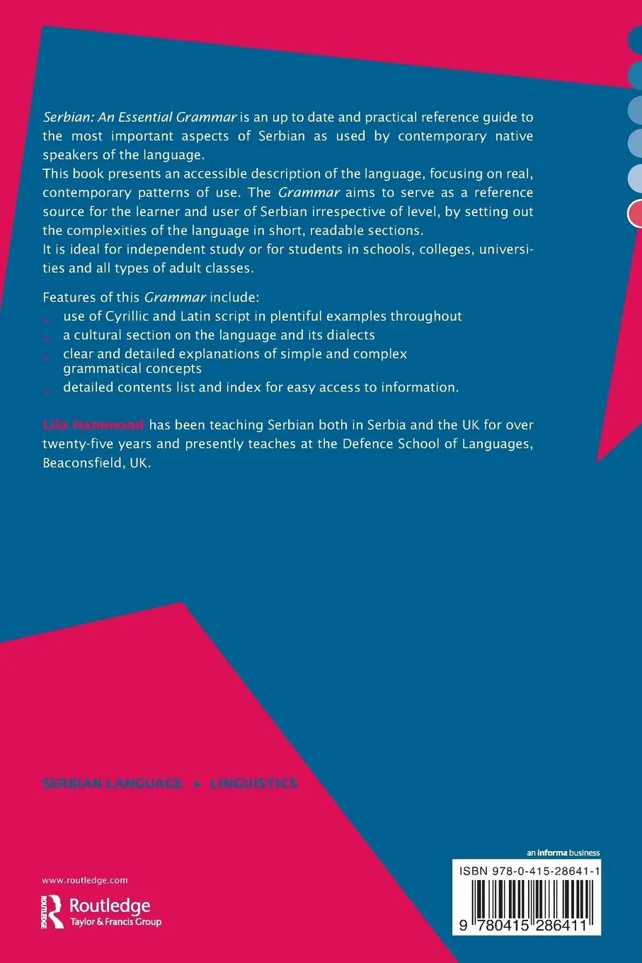 Rückseite: 9780415286411 | Serbian | An Essential Grammar | Lila Hammond | Taschenbuch | Englisch