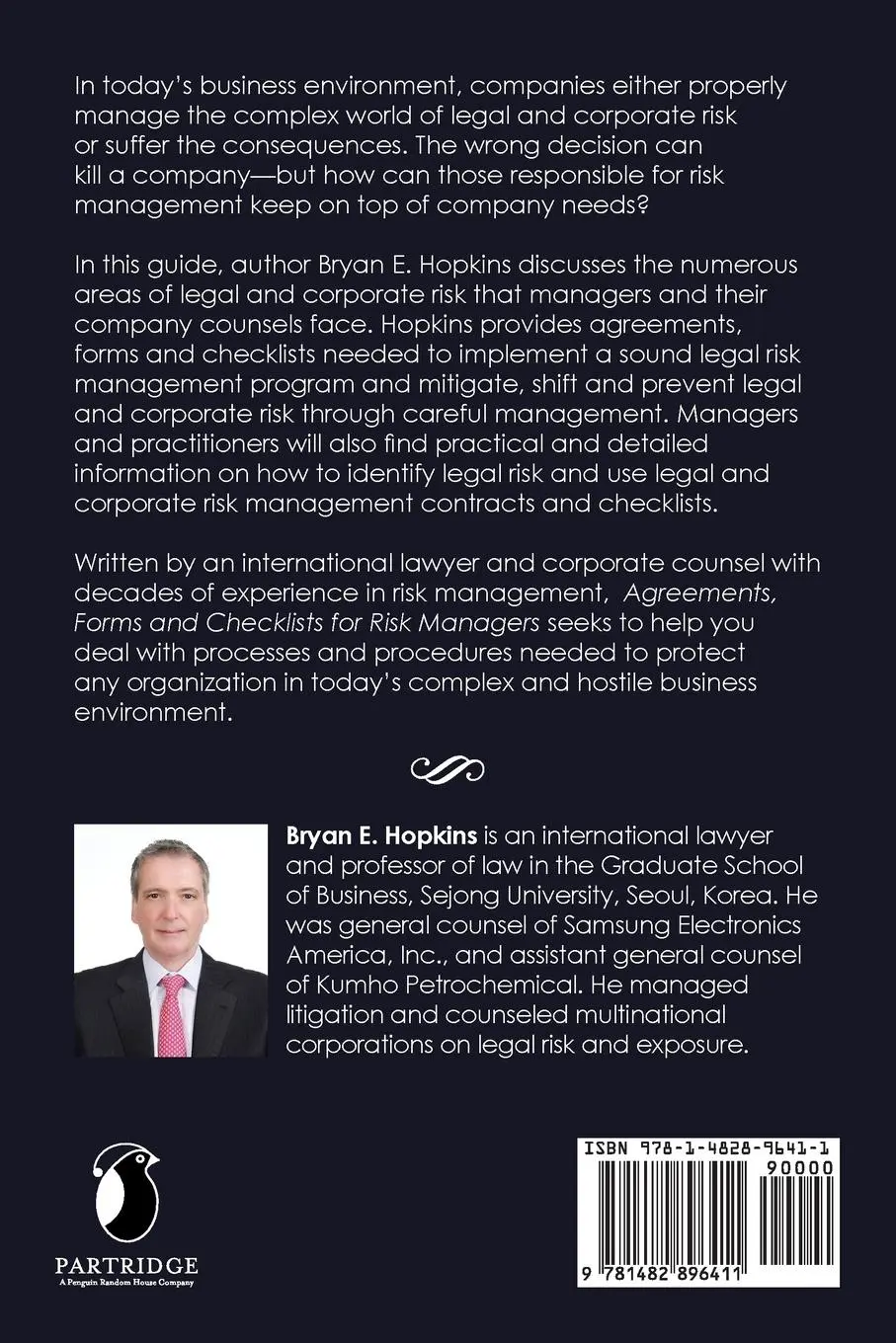 Rückseite: 9781482896411 | Agreements, Forms and Checklists for Risk Managers | Bryan E. Hopkins