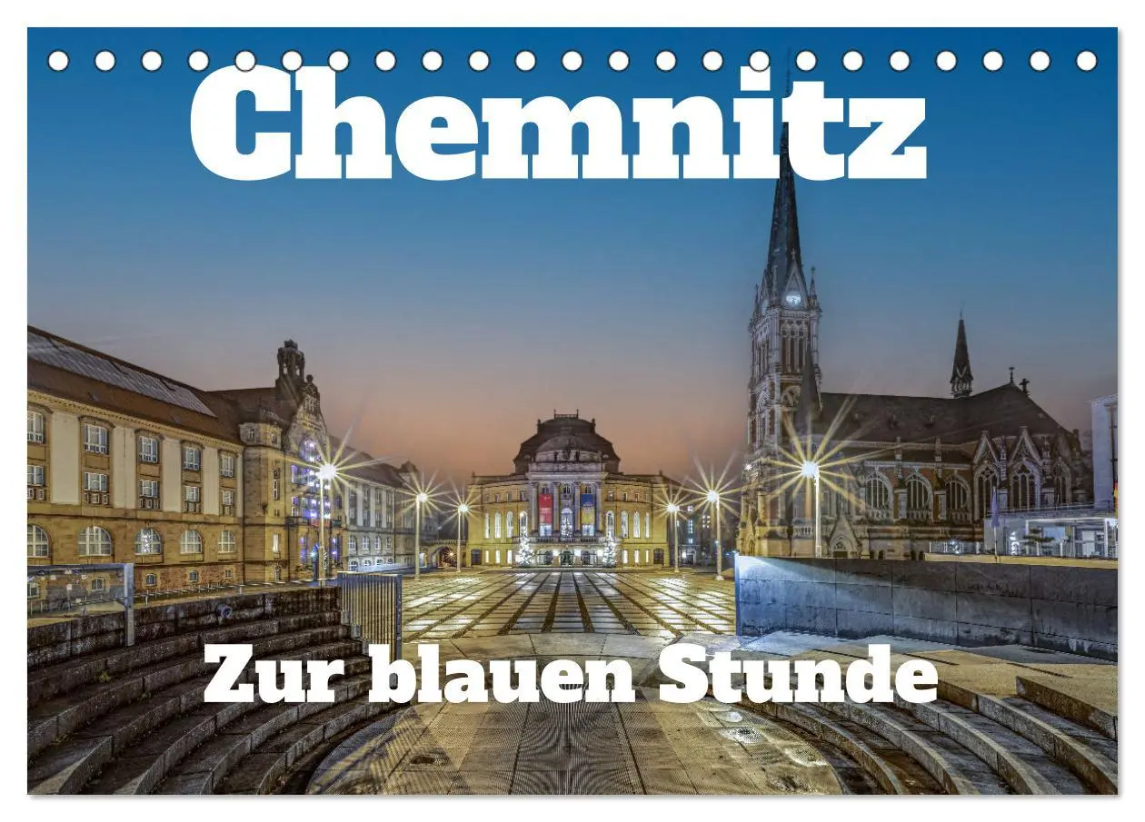 Cover: 9783457326411 | Chemnitz zur blauen Stunde (Tischkalender 2026 DIN A5 quer),...