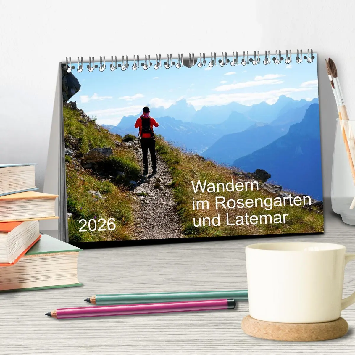 Bild: 9783457566411 | Wandern im Rosengarten und Latemar (Tischkalender 2026 DIN A5...