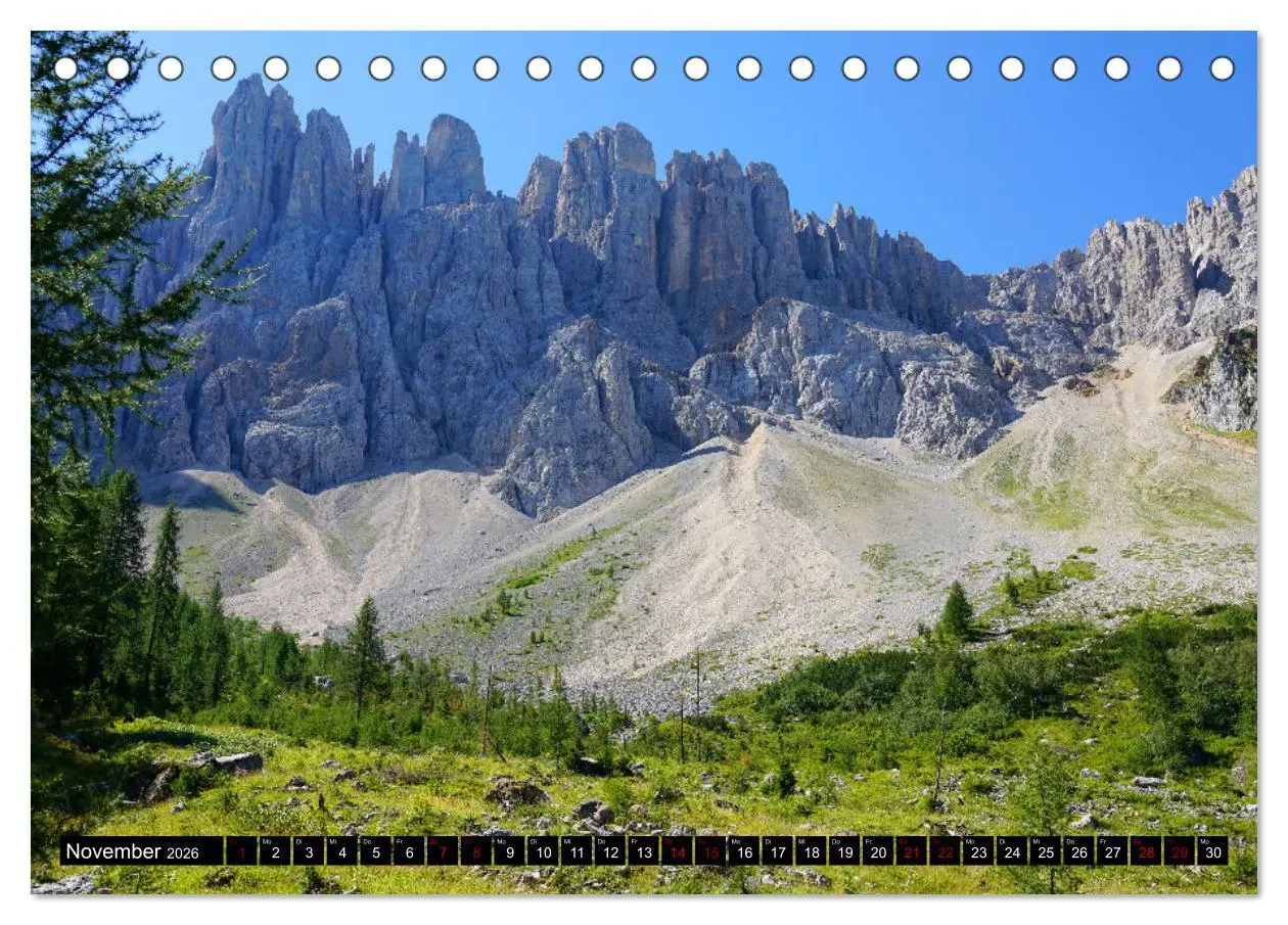 Bild: 9783457566411 | Wandern im Rosengarten und Latemar (Tischkalender 2026 DIN A5...