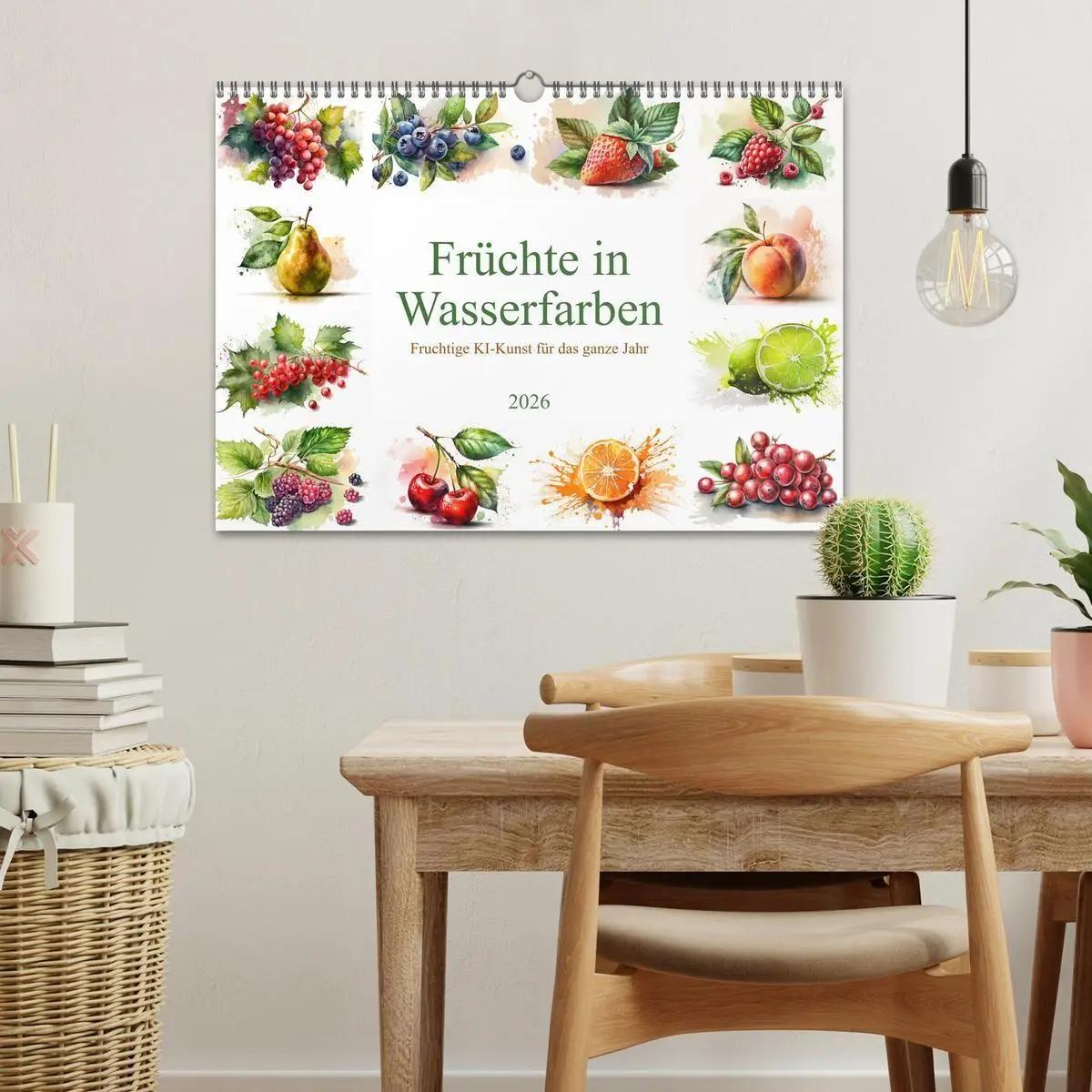 Bild: 9783516726411 | Früchte in Wasserfarben - Fruchtige KI-Kunst für das ganze Jahr...