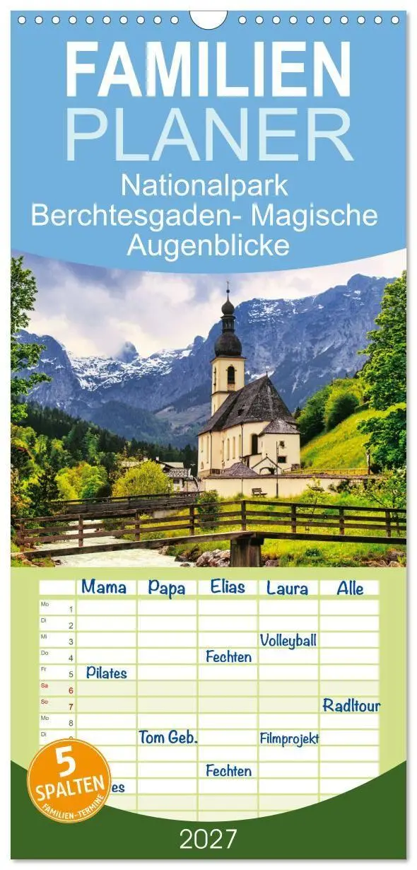 Cover: 9783594326411 | Familienplaner 2027 - Nationalpark Berchtesgaden- Magische...
