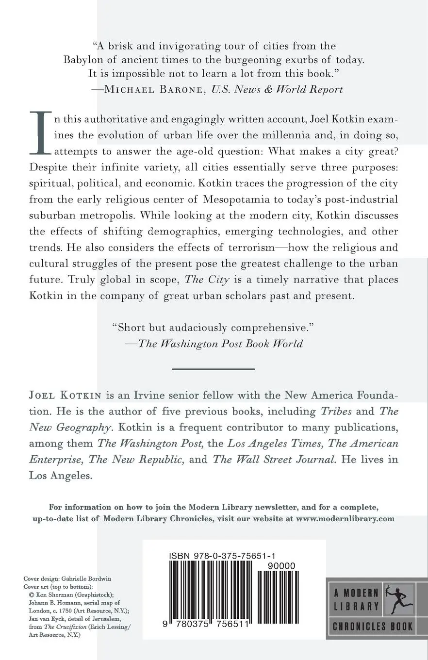 Rückseite: 9780375756511 | The City | A Global History | Joel Kotkin | Taschenbuch | Englisch