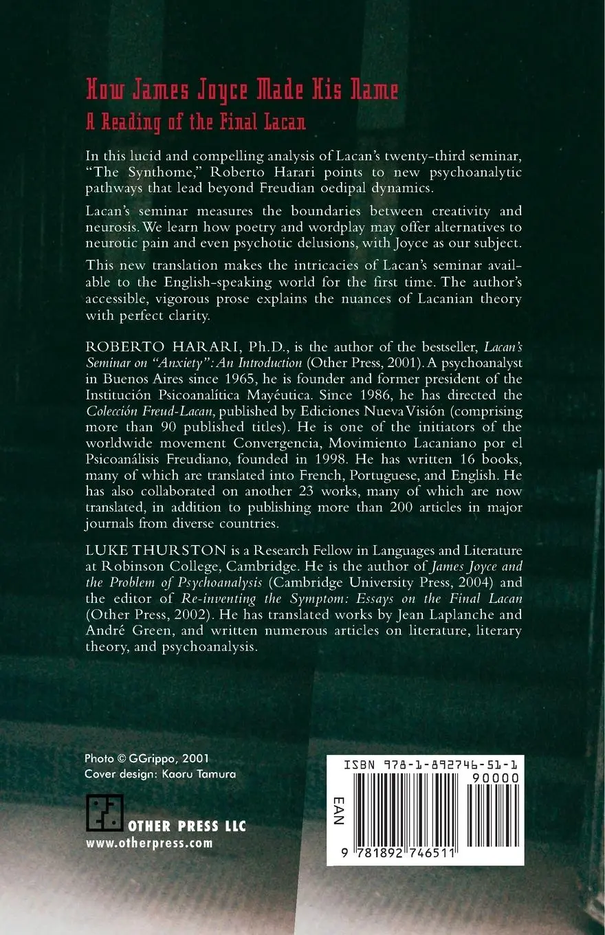 Rückseite: 9781892746511 | How James Joyce Made His Name | : A Reading of the Final Lacan | Buch