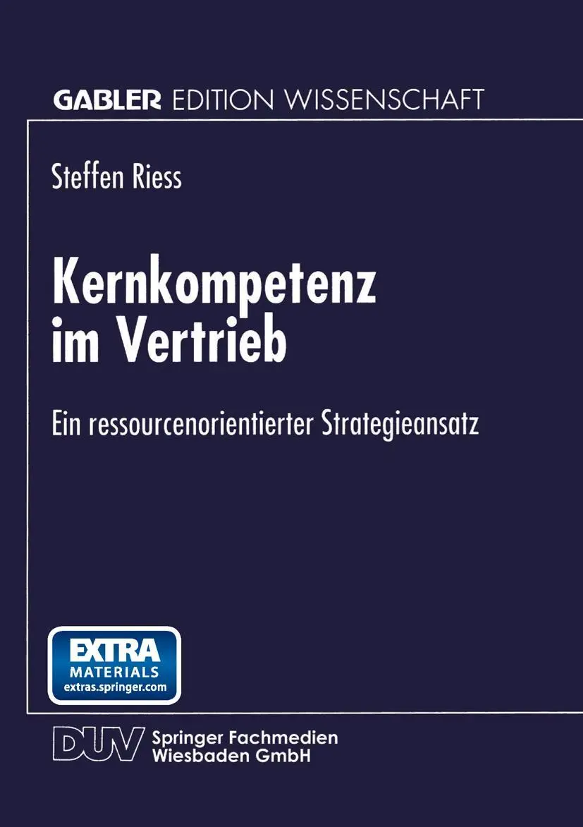 Cover: 9783824466511 | Kernkompetenz im Vertrieb | Ein ressourcenorientierter Strategieansatz