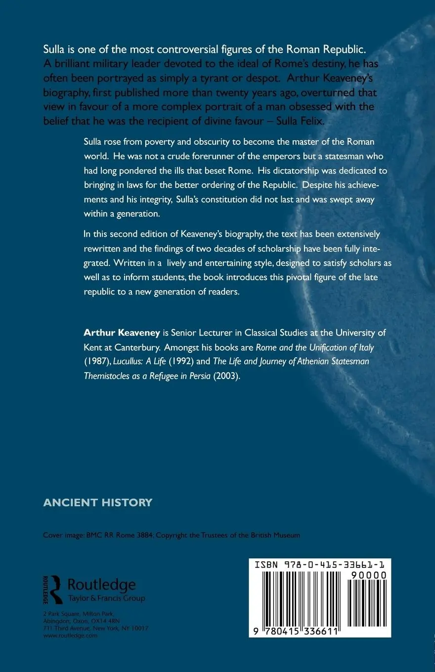 Rückseite: 9780415336611 | Sulla | The Last Republican | Arthur Keaveney | Taschenbuch | Englisch