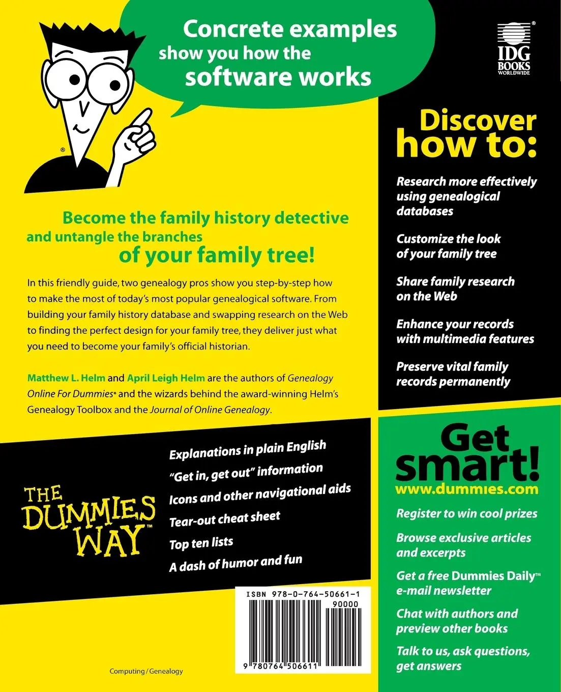 Rückseite: 9780764506611 | Family Tree Maker For Dummies | April Leigh Helm (u. a.) | Taschenbuch