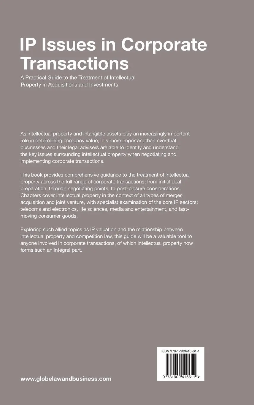 Rückseite: 9781909416611 | IP Issues in Corporate Transactions | Neil Coulson (u. a.) | Buch