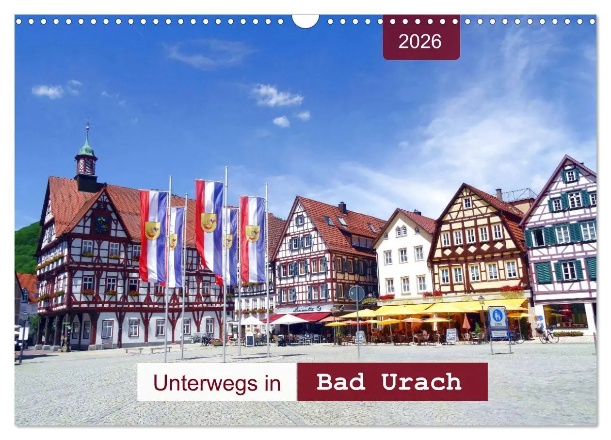 Cover: 9783457856611 | Unterwegs in Bad Urach (Wandkalender 2026 DIN A3 quer), CALVENDO...