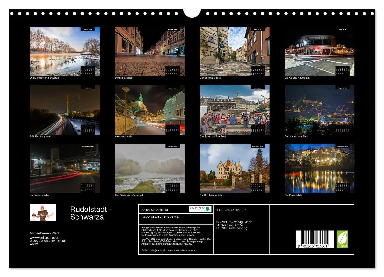 Bild: 9783516016611 | Rudolstadt - Schwarza (Wandkalender 2026 DIN A3 quer), CALVENDO...