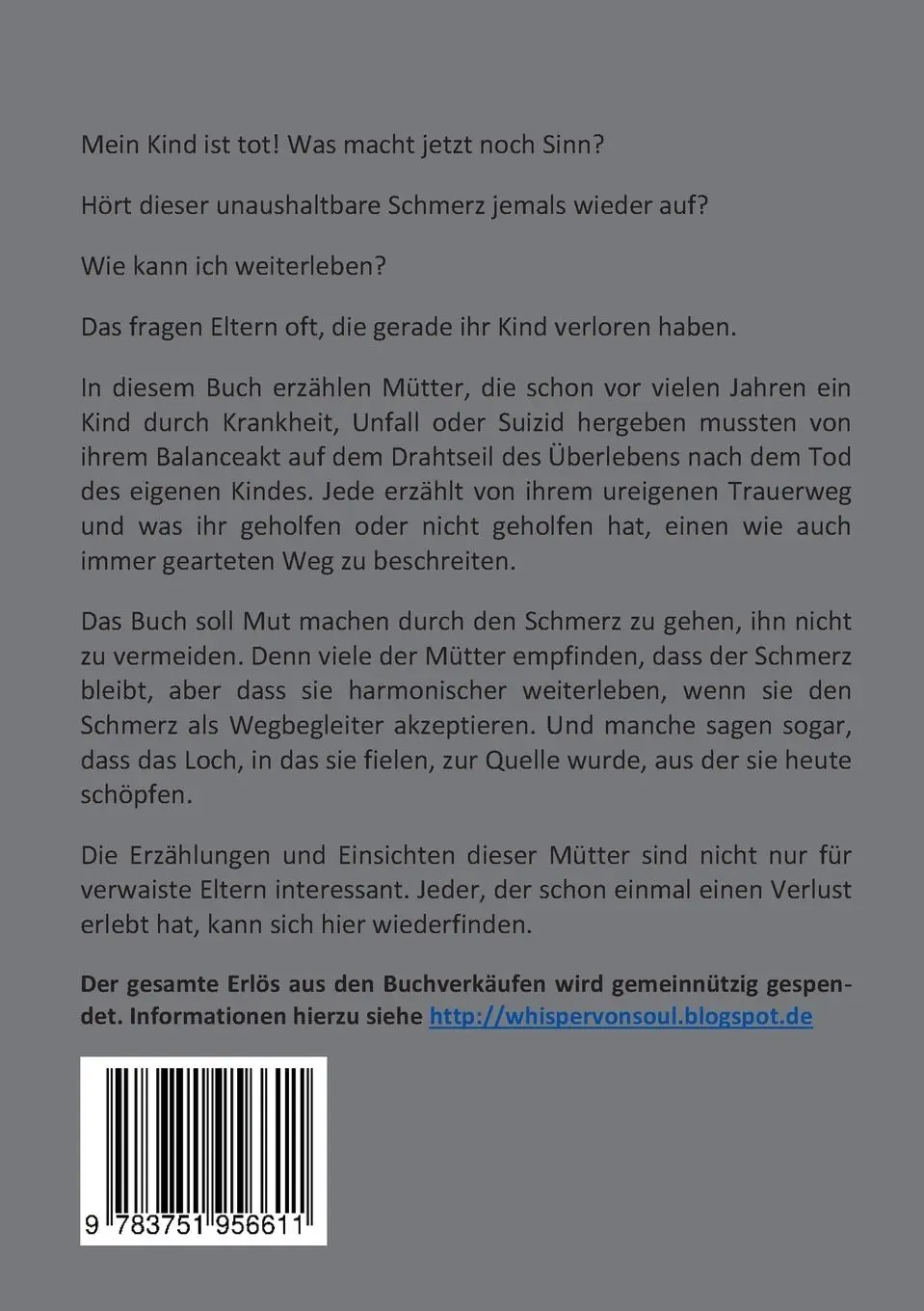 Rückseite: 9783751956611 | ÜBERsLEBEN | Nach dem Tod eines Kindes | Whisper von Soul | Buch