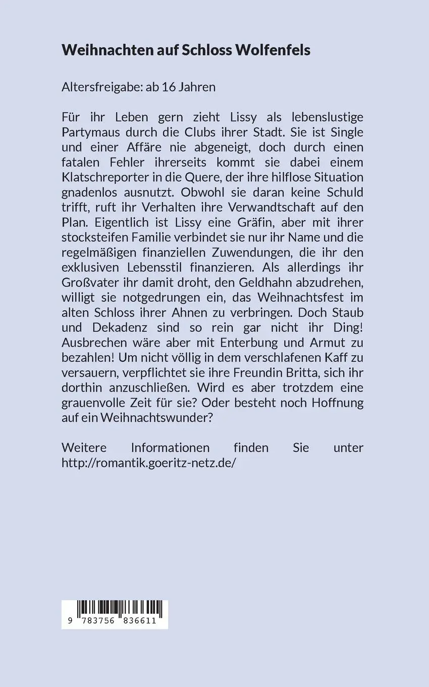 Rückseite: 9783756836611 | Weihnachten auf Schloss Wolfenfels | Uwe Goeritz | Taschenbuch | 2022