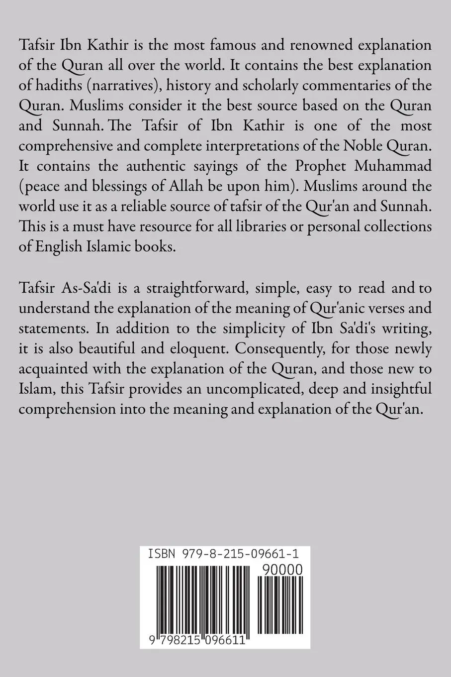 Rückseite: 9798215096611 | Surah Al-Fatiha As Explained By Tafsir Ibn Kathir and As-Sadi | Buch