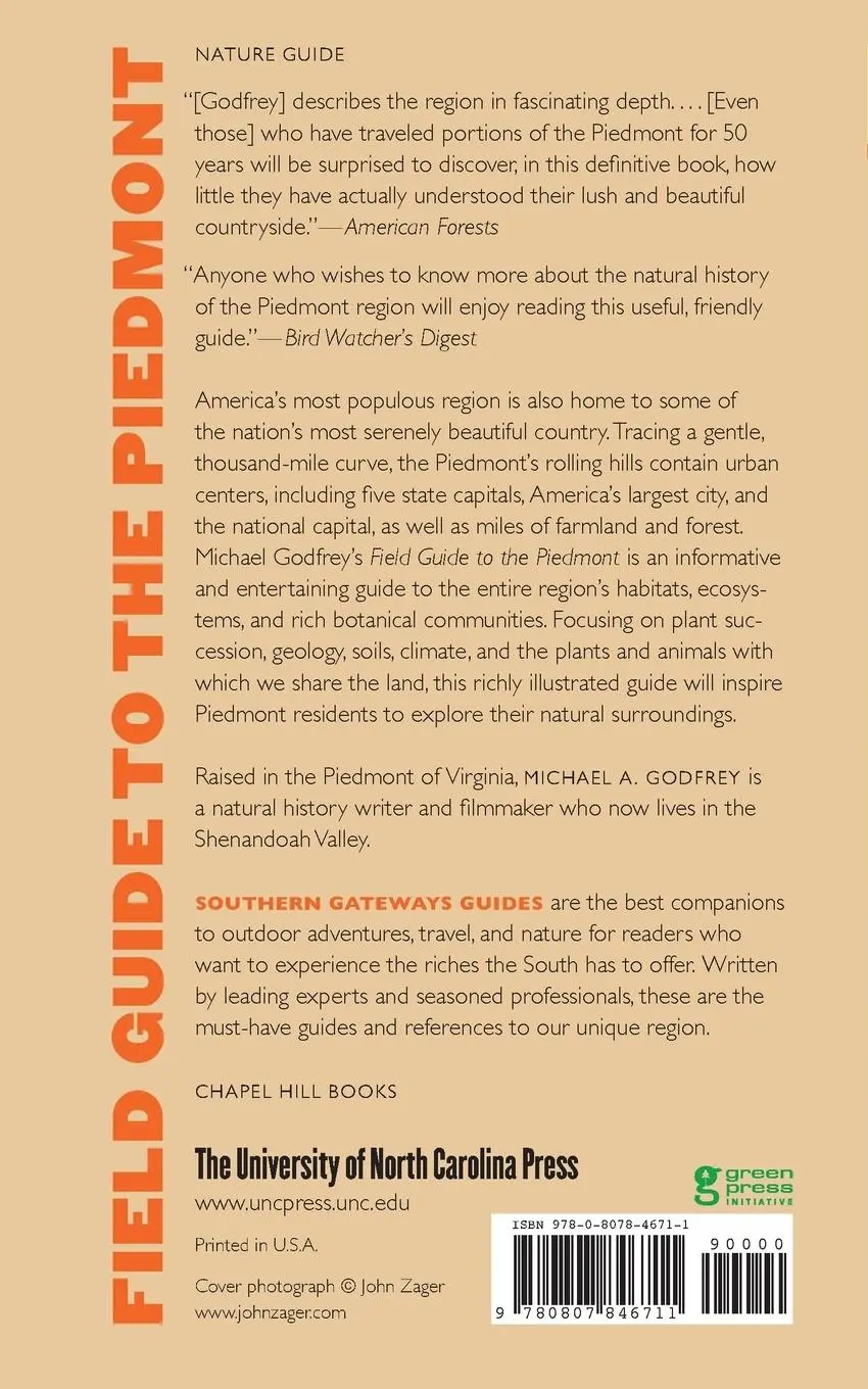 Rückseite: 9780807846711 | Field Guide to the Piedmont | Michael A. Godfrey | Taschenbuch | 1997