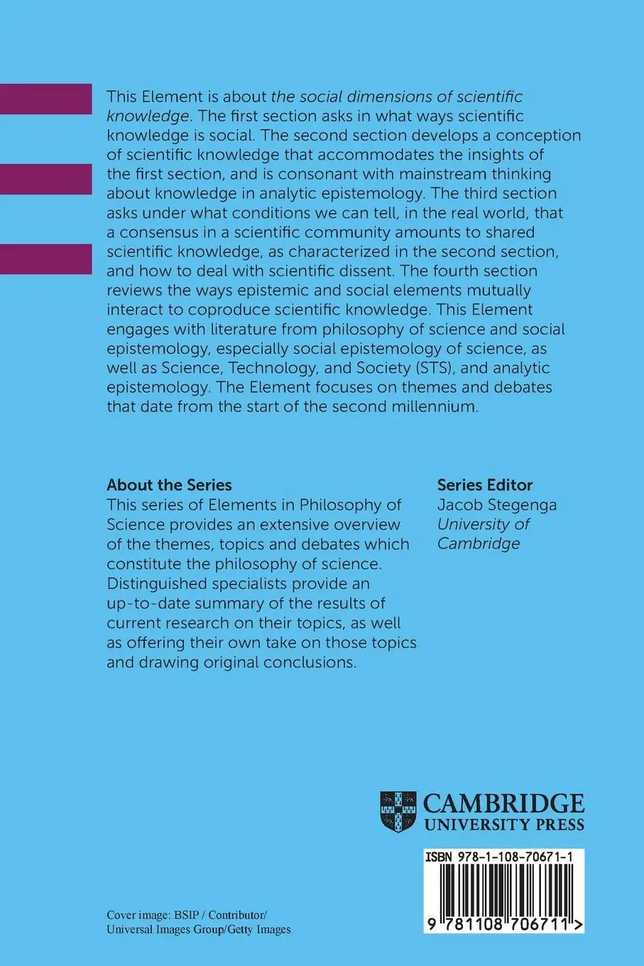 Rückseite: 9781108706711 | The Social Dimensions of Scientific Knowledge | Boaz Miller | Buch