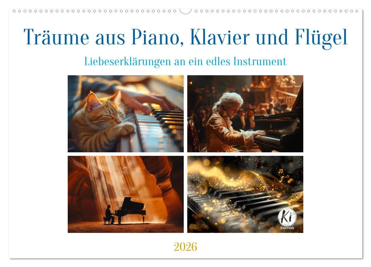 Cover: 9783457396711 | Träume aus Piano, Klavier und Flügel (Wandkalender 2026 DIN A2...