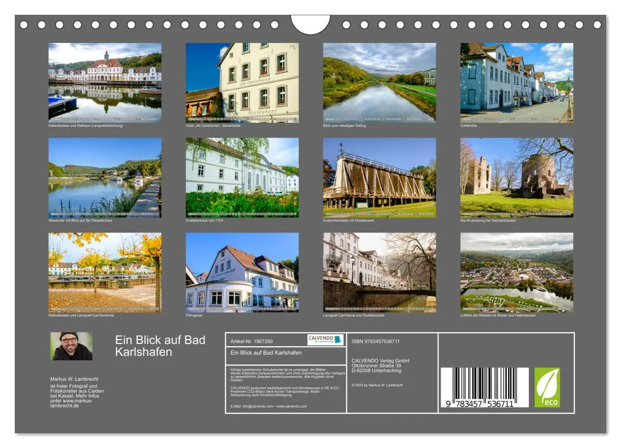 Bild: 9783457536711 | Ein Blick auf Bad Karlshafen (Wandkalender 2026 DIN A4 quer),...