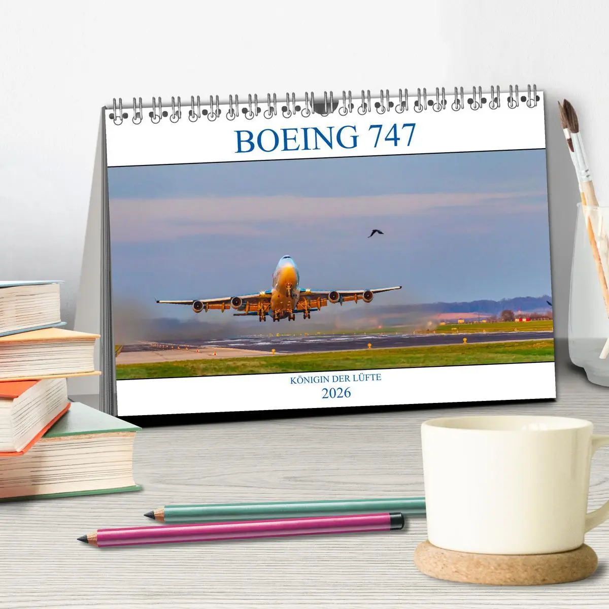 Bild: 9783457606711 | BOEING 747 - Königin der Lüfte (Tischkalender 2026 DIN A5 quer),...