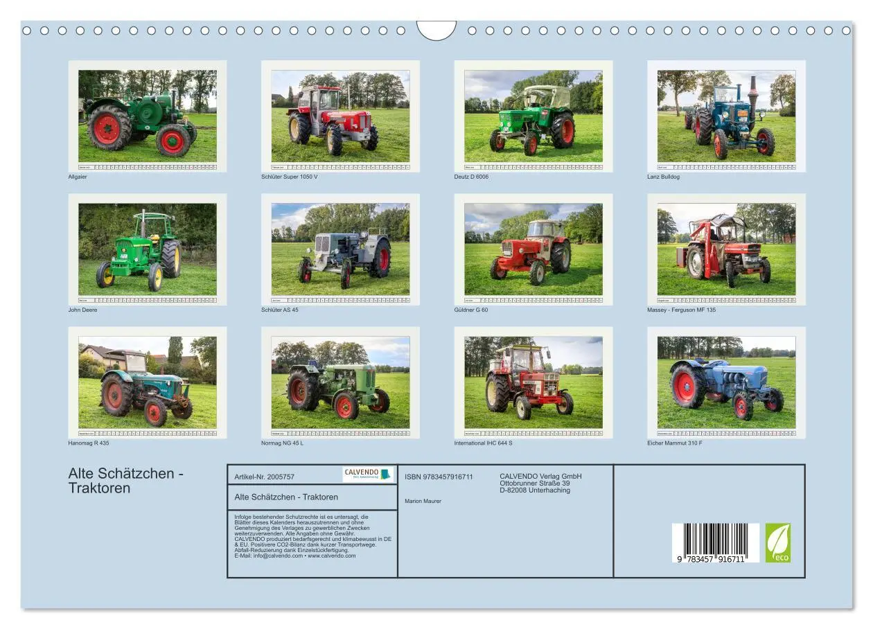 Bild: 9783457916711 | Alte Schätzchen - Traktoren (Wandkalender 2026 DIN A3 quer),...