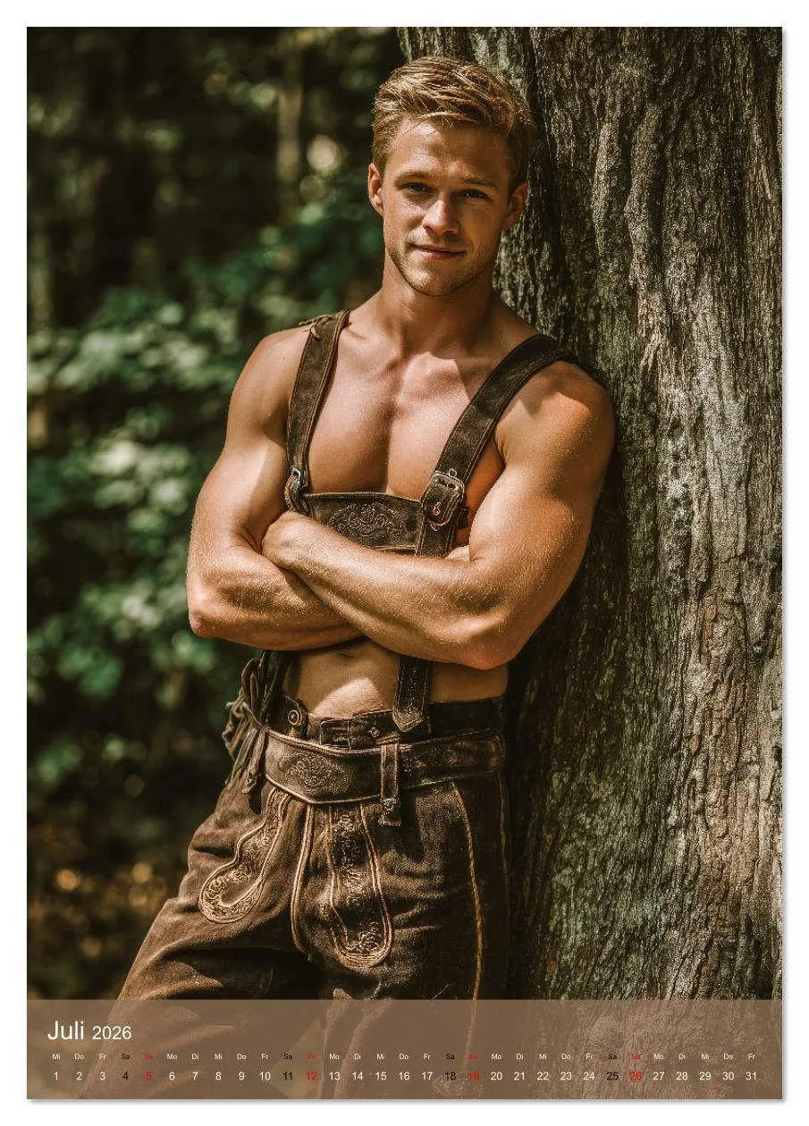 Bild: 9783516626711 | SEXY BURSCHEN - Bayerische Männer nackt in Lederhose (Tischkalender...