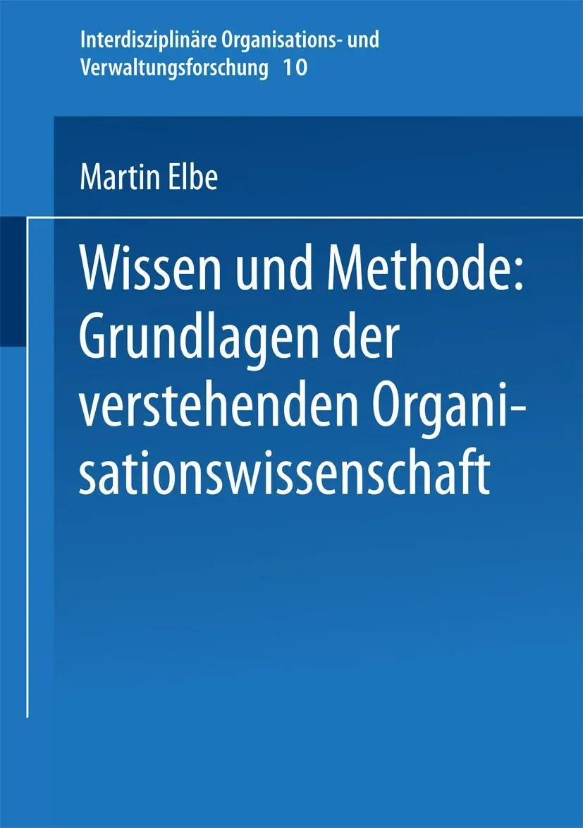 Cover: 9783810036711 | Wissen und Methode: Grundlagen der verstehenden...