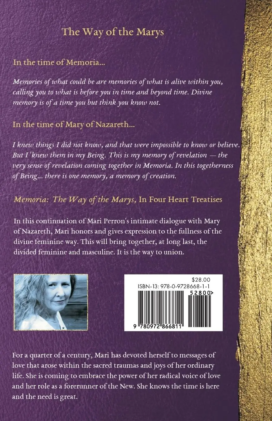 Rückseite: 9780972866811 | Memoria | A Dialogue on Mary of Nazareth's Way of Mary | Mari Perron