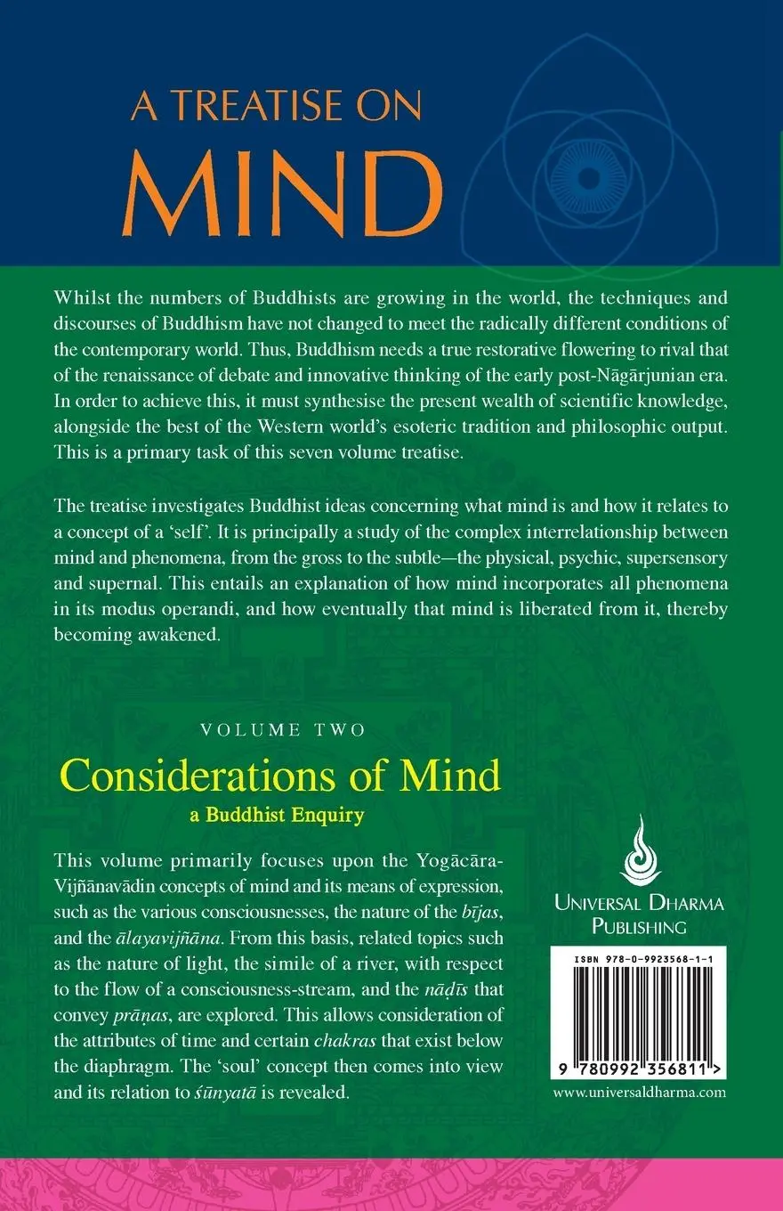 Rückseite: 9780992356811 | Considerations of Mind - A Buddhist Enquiry (Vol.2 of a Treatise on...