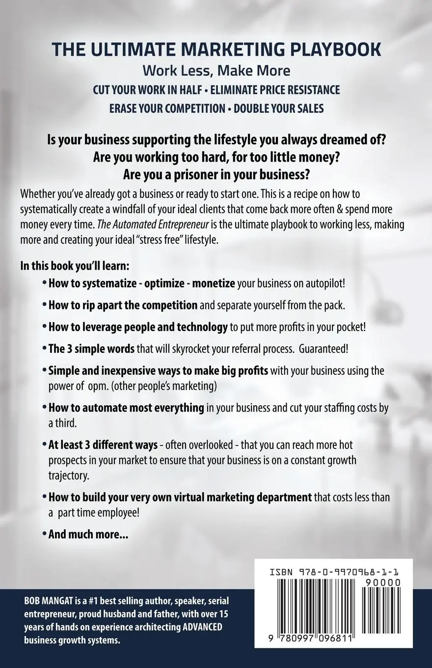 Rückseite: 9780997096811 | The Automated Entrepreneur | Bob Mangat | Taschenbuch | Englisch