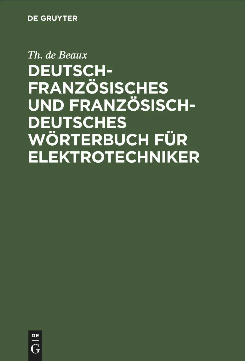 Cover: 9783112386811 | Deutsch-französisches und französisch-deutsches Wörterbuch für...